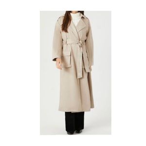 Sauce suede trench coat